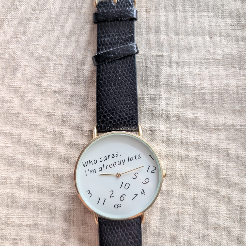 Aldo Black and Gold Quirky Watch